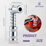 Grease Gun Accessory Kit,includes Grease Needle Dispenser, 2pcs Grease Needle Nozzles, 90 Degree Grease Coupler Adapter with Sleeves, Grease Gun Coupler, 12 Inch Grease-Gun-Hose, Zerk Fitting Cleaner GATTLELIC