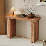 Merax Farmhouse Mango Wood Entryway Table, Minimalist Narrow Console Tables for Hallway, Living Room, Foyer, Easy Assemble, Honey Merax
