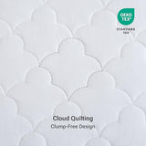 Sleep Philosophy Full Mattress Pad, Cotton Mattress Protector Classic Cloud Quilted Bed Cover, All Natural Breathable Mattress Topper Fitted Pocket Fits Up to 18", Machine Washable, White Sleep Philosophy