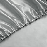 P Pothuiny Satin Fitted Sheet Full Size, 1 Single Fitted Sheet Only, Extra Soft Deep Pocket Bottom Bed Sheets Mattress Cover Fits 12" to 16", Wrinkle Free, Fully Elasticized (Silver Grey) P Pothuiny