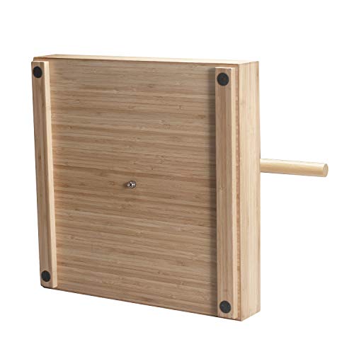 Bird Stand in Bamboo Wood for Medium to Large Birds, Tabletop T-Perch with Base, 16 in x 16 in - WoodArtSupply