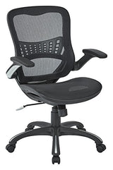 Office Star Ventilated Manager's Office Desk Chair with Breathable Mesh Seat and Back, Black Base, Black Office Star Products