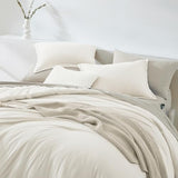 WRENSONGE Queen Comforter Set - 7 Pieces White Soft Bed in a Bag Queen with Fitted Sheet, Flat Sheet, 2 Pillow Shams, and 2 Pillowcases- Warm Bedding Sets for All Season WRENSONGE