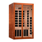 Dynamic Santiago Elite Honey Stain Finish 2-Person Ultra Low EMF (Under 3 MG) FAR Infrared Sauna, Curb Side Delivery DYNAMIC SAUNAS