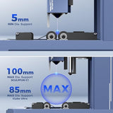 SCULPFUN RA Mini Laser Rotary Roller with Bracket, Y-Axis Rotary Roller 360° Rotation for Engraving Cylindrical Objects Cans Cups Bottles, Compatible with iCube, iCube Ultra and C1 Laser Engraver SCULPFUN