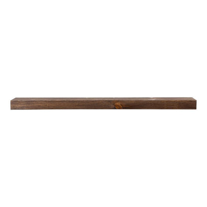 Modern Ember Vara Wood Mantel Shelf - 54 Inch Floating Provincial | 3 Inch Height - Variations in Grain and Natural Distresssing | Wooden Floating Wall Mounted Shelf - for Fireplaces & Décor