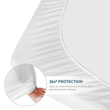Cot Sheets 31" x 75"(2 Pack), Cot Fitted Sheet Ultra Soft and Breathable Snug Fit for Narrow Twin Mattress/Camp Bunk Beds/RVs Bunk/Guest Beds/Army Cots/Trifold Mattress Grey and White, Cover Only Moonsea