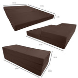 D&D Futon Furniture Shikibuton Trifold Foam Beds, Folding Mattress, Ottoman, 1.8 lbs High Density, Full Size Brown 75 x 54 x 6 D&D Futon Furniture