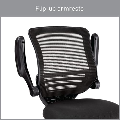 Realspace® Calusa Mesh Mid-Back Chair, Black Realspace