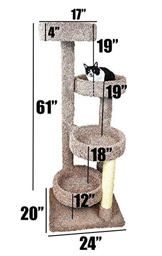 New Cat Condos Cat Tree, Brown New Cat Condos