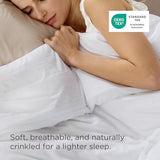 Bedsure Duvet Cover Queen Size Only - Prewashed Cotton-Like Polyester Extra Soft All Season Bedding, Includes 1 Duvet Cover 90x90 Inches with Zipper Closure, White, Comforter Not Included Bedsure