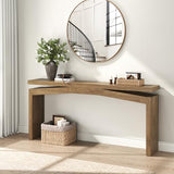 Epecoya Console Tables for Entryway 63-Inch, Wooden Sofa Tables Narrow Long Behind Couch Farmhouse, Modern Entryway Tables Rectangular for Entrance, Home, Living Room, Natural Brown Epecoya