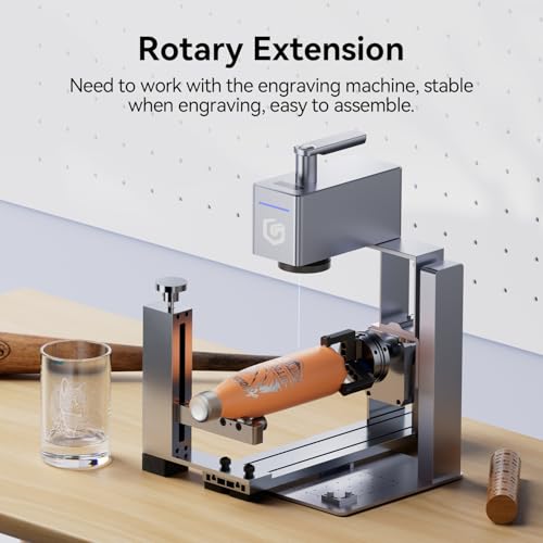 Longer Rotary Extension for Nano Series， Ray5 Series， B1 Series, Other Frame Engraving Machines (Must with 12 Pcs Riser), Y-axis Rotary Roller for Engraving Cylindrical Objects, Wine Glass, Tumbler Longer