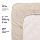 1500 Supreme Collection Queen Sheet Sets Beige Cream - Luxury Hotel Bed Sheets and Pillowcase Set for Queen Mattress - Extra Soft, Elastic Corner Straps, Deep Pocket Sheets, Queen Beige Cream Sweet Home Collection