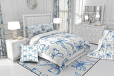 Feelyou Blue Bow Bedding Set Cute Bowknot Comforter Set for Kids Boys Girls Teens Room Decor Princess Comforter Twin Size Girly Kawaii Duvet Set 2Pcs Feelyou