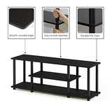 Furinno Turn-N-Tube No Tools 3D 3-Tier Entertainment TV Stand up to 50 inch TV, Round Tubes, Walnut Furinno