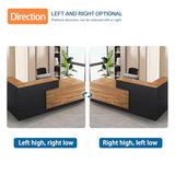 L Shaped Reception Desk with Counter, Professional Checkout Counter & Salon Reception Desk, Heavy-Duty Modern Reception Counter for Office Hotel Restaurant Retail Store (A,Right 63in) ZGXYTSX