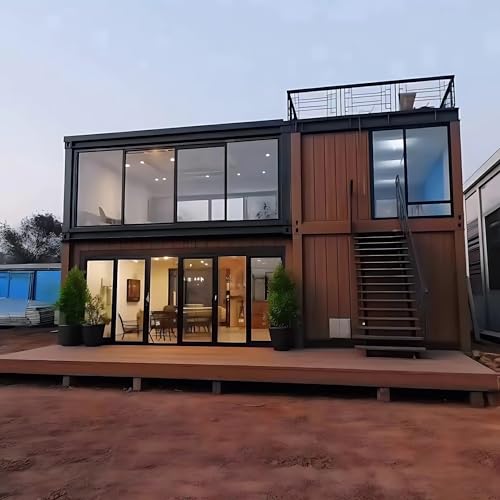 Portable Modular Container Shop Unit, Prefabricated Steel Café & Kiosk Structure 20ft 40ft, Customizable Shipping Container Building for Commercial & Outdoor Use