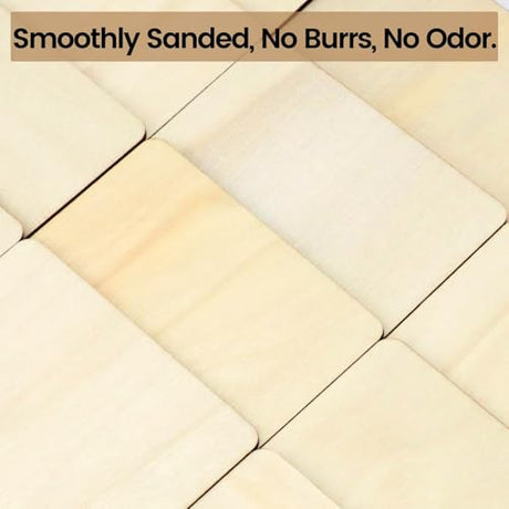 KUQQI 36Pcs 4x4 Inch Blank Unfinished Wood Pieces for Laser Engraving, Wood Carving, Painting, Coaster Making, and DIY Arts Craft Projects KUQQI