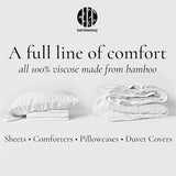 Bamboo Bay All Season Queen Size Comforter, 100% Viscose Made from Bamboo, Soft Quilted Down Alternative Duvet Insert with Corner Tabs, Breathable Cooling Bedding, 90 x 94 Inch Bamboo Bay