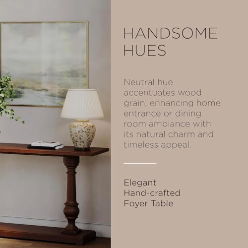 Maven Lane Arthur Traditional Rectangular Accent Console Table for Small Spaces and Front Door Entrance Hallway in Antiqued Brown Finish Maven Lane