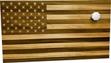 American Flag Concealed Gun Cabinet, Hidden Gun Storage American Flag (Natural) Bellewood Designs