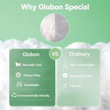 Globon Cooling Comforter King Size, Lightweight Summer Comforter for Hot Sleepers,Ultra Soft Bamboo Viscose Fabric, Breathable & Moisture Wicking,Soy Fiber Blend Fill, White Globon