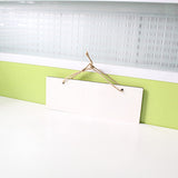 MR.R 2 Pieces Sublimation Blanks MDF Rectangle Door Plaque Hanger Home Wall Door Decor,11x4 inch MR.R