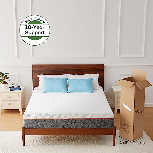 Marsail Twin Mattress, 8-inch Gel Memory Foam Mattress, Medium-Firm Mattress in a Box for Pressure Relief & Support, Breathable Cooling Twin Bed Mattress with Zippered Cover