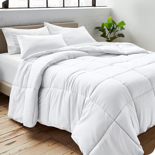 Bare Home Duvet Insert Comforter - Queen Size - Goose Down Alternative - Ultra-Soft - Premium 1800 Series - All Season Warmth - Bedding Comforter (Queen, White) Bare Home