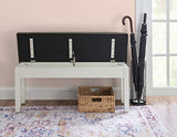 Powell Furniture Jane Storage, Antique White Dining Bench, Powell