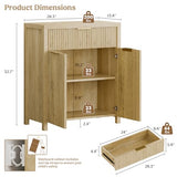 Lulive Fluted Buffet Cabinet with Storage Sideboard Cabinet Adjustable Shelves for Kitchen Living Room, Kitchen, Entryway Lulive