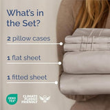King Size 4 Piece Sheet Set - Comfy Breathable & Cooling Bed Sheets Set - Hotel Luxury Bedding for Women, Men, Kids, Teens, Boys & Girls - Deep Pockets, Soft and Wrinkle Free - Oeko-Tex - Light Grey CGK Unlimited
