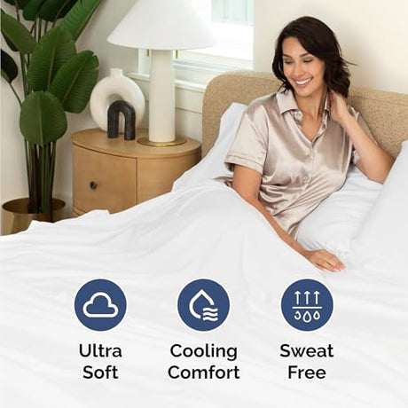 Twin Size 3 Piece Sheet Set - Comfy Breathable & Cooling Bed Sheets Set - Hotel Luxury Bedding for Women, Men, Kids, Teens, Boys & Girls - Deep Pockets, Ultra-Soft and Wrinkle Free - Oeko-Tex - White CGK Unlimited