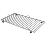 Merax Metal Bunk Bed Twin Over Twin Triple Bunk Bed with Twin Size Trundle, Grey Silver 642 Merax