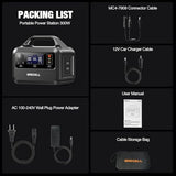 GRECELL Portable Power Station 300W, 230Wh LiFePO4 (LFP) Battery, 1.5hrs Fast Charging, 2 Up to 300W(Peak 600W) AC Outlets, Solar Generator for Outdoor Camping/RVs/Home Use GRECELL