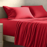 Bare Home Super Soft Fleece Sheet Set - Twin Size - Extra Plush Polar Fleece, No-Pilling Bed Sheets - All Season Cozy Warmth (Twin, Red) Bare Home