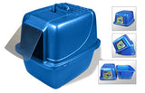 Van Ness Pets Odor Control Extra Large, Giant Enclosed Cat Pan with Odor Door, Hooded, Blue, CP7 Van Ness