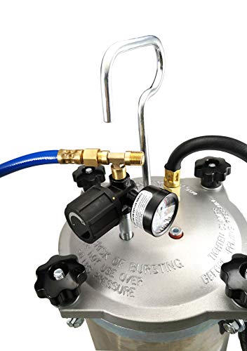 DP Dynamic Power PRO Stainless Pressure Paint Tank 2.5 Gallons Pressure Pot Tank Spray Paint Pressure Pot Tank with Manual Mixing Agitator Paint Tank(2.5 Gallons) DP Dynamic Power