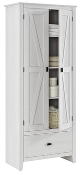SystemBuild Evolution Farmington 30 inch Wide Storage Cabinet, Ivory Pine Ameriwood Home
