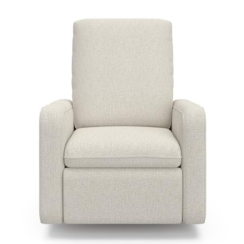Graco Teddi Power Recliner Swivel Glider, Electronic Power Recline, Oeko-TEX 100 Certified, USB-A & USB-C Charger, Premium Cushioning & Comfort – (Dune Basketweave)