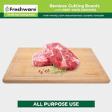 Freshware 24 Inch 3XL Bamboo Cutting Boards for Kitchen, Stove Top Butcher Block, Extra Large Wooden Carving Board for Meat, Veggies, Charcuterie Board with Deep Juice Grooves (3XL, 24x18") Freshware