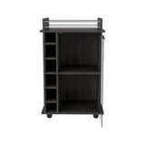 Bar Cart,Serving Cart,Drink Cart,Six Wine Cubbies, Carbon Espresso Finish ieikq