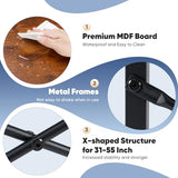 DUMOS 32 in Small Computer Desk for Home Office, Modern Study Work Table Simple Style for Bedroom, Writing Desks with X-Shaped Reinforcement, Rust DUMOS