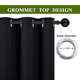 NICETOWN Room Separating Divider, Room Divider Curtain Screen Partition, Function Thermal Blackout Patio Door Panel, Sliding Door Insulated Curtain for Patio, Black, 8.3ft Wide x 10ft Long NICETOWN