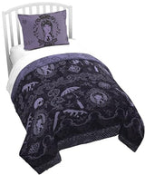 Jay Franco Kids Duvet Cover Set with Sham & Pillowcase – Ultra-Soft Linen Feel Bedding for Room Decor, Cover ONLY Comforter NOT Included, Purple - Wednesday, 2 Piece Twin Jay Franco