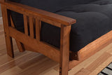 Kodiak Furniture Monterey Futon Set, No Drawers, with Barbados Base and Suede Black Mattress Kodiak Furniture