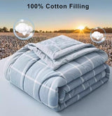 Double Quilt Summer Duvet Quilted Bedspread for Single or Double Bed Soft and Breathable Reversible Quilt in 100% Cotton Hypoallergenic Sofa Blanket Pink 02 180x220cm Generic