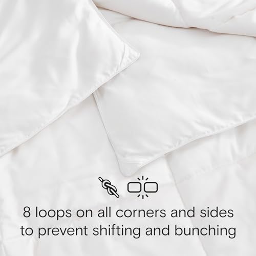 DOZ All Season Cooling Comforter, 100% Viscose Derived from Bamboo, Breathable, Lightweight, Soft, Down Alternative Duvet Insert, 8 Loops, 106"x90" (King/Cal King) DOZ by SIJO