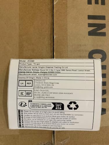 KKTONER Mobile TV Cart for 23 to 65 inch LCD LED Flat Screen/Curved TVs Floor TV Stand on Wheels with Height Adjustable Shelf Max VESA 400x400mm Rolling Floor TV Trolley Holds up to 88lbs KKTONER